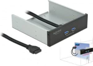 DeLOCK - Anschlüsse am vorderen Bedienfeld des Speicherschachts - USB 3