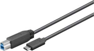 MicroConnect - USB-Kabel - 24 pin USB-C (M) zu USB Type B (M) - USB 3.2 Gen 1 - 3 m - Schwarz