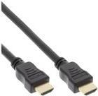 INLINE - Premium Highspeed - HDMI-Kabel mit Ethernet - HDMI männlich zu HDMI männlich - 5 m - dreifach abgeschirmtes Twisted-Pair-Kabel - Schwarz - geformt