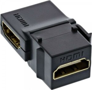 InLine HDMI Keystone Snap-In Einsatz 4K/60Hz - HDMI A Buchse/Buchse - gewinkelt (76202N)