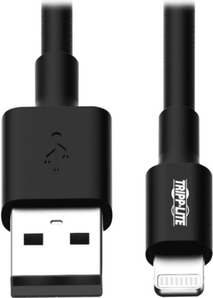 Tripp Lite 6ft Lightning USB/Sync Charge Cable for Apple Iphone / Ipad Black 6' - Daten-/Netzkabel - USB männlich zu Lightning männlich - 1.83 m - Schwarz