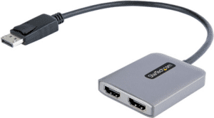 StarTech.com Displayport MST Hub auf Dual HDMI 4K 60Hz - DP 1.4 Multi Monitor Adapter/Multi Stream Transport Hub - 30cm Kabel - zwei HDMI Monitore zu Displayport 1.4 Computer anschließen - Nur Windows kompatibel (MST14DP122HD)