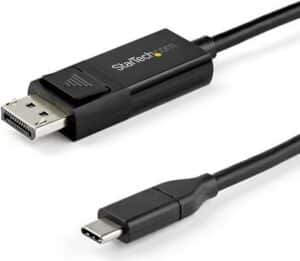 StarTech.com 6.6 ft. (2 m) USB C to DisplayPort 1.4 Cable - Bidirectional - USB-/DisplayPort-Kabel - USB-C (M) bis DisplayPort (W) - USB 3.1 / Thunderbolt 3 / DisplayPort 1.4 - 2 m - aktiv