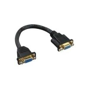 INLINE - VGA-Adapter - HD-15 (VGA) (W) zu HD-15 (VGA) (W) - 20 cm - Distanzschrauben - Schwarz