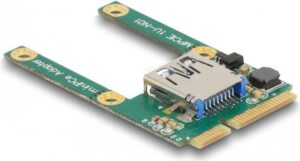 Delock Mini PCIe I/O 1 x USB 2.0 Typ-A Buchse full size / half size (80039)