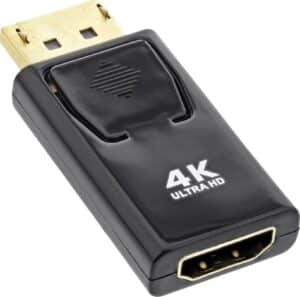 InLine - Videoadapter - DisplayPort männlich zu HDMI weiblich - Schwarz - aktiver Signalwandler