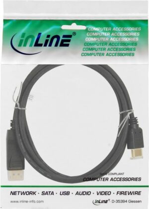 INLINE - Adapterkabel - DisplayPort männlich zu HDMI männlich - 30 cm - Schwarz