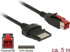 DeLOCK - Powered USB-Kabel - USB PlusPower (24 V) (M) bis 8 PIN (1x8) (M) 5