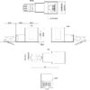 INLINE - Netzwerkadapter - RJ-45 (W) gerade zu RJ-45 (M) nach unten abgewinkelt - abgeschirmt - CAT 6a - gewinkelt - Schwarz