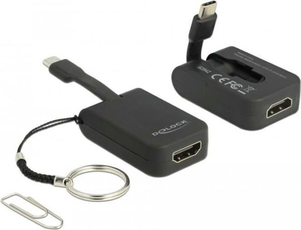 DeLOCK - Externer Videoadapter - RTD2171U - USB-C - HDMI - Schwarz (63942)