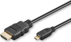 MicroConnect - Highspeed - HDMI-Kabel mit Ethernet - mikro HDMI männlich zu HDMI männlich - 5 m - Schwarz - unterstützt 4K 60 Hz (4096 x 2160)