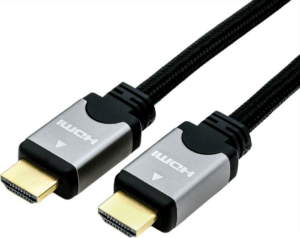 Roline High Speed - HDMI mit Ethernetkabel - HDMI (M) bis HDMI (M) - 10 m - Doppelisolierung - Schwarz/Silber