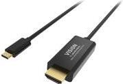 VISION Professional - Videokabel - HDMI / USB - USB-C (M) bis HDMI (M) - 2 m - Schwarz - 4K Unterstützung (TC 2MUSBCHDMI/BL)