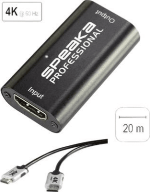 SpeaKa Professional Premium HDMI 4k/Ultra-HD Anschlusskabel [1x HDMI-Stecker - 1x HDMI-Stecker] 6 m Schwarz SpeaKa Professional (SP-7657900)