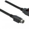 Delock - Powered USB-Kabel - USB PlusPower (24 V) (M) zu Strom mini-DIN (M) - 24 V - 4 m - Schwarz