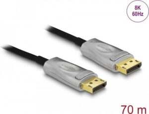 Delock - DisplayPort-Kabel - DisplayPort (M) eingerastet zu DisplayPort (M) eingerastet - DisplayPort 1.4 - 70 m - halogenfrei