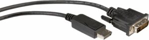 ROLINE - Videokabel - DisplayPort (M) - DVI-D (M) - 1 m (DisplayPort 1.1) - Flügelschrauben - Schwarz (11.04.5771)