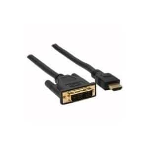 INLINE - Adapterkabel - Single Link - HDMI männlich zu DVI-D männlich - 10 m - abgeschirmt - Schwarz