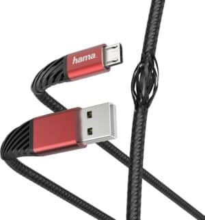 Hama Prime Line Charging/Sync Extreme - USB-Kabel - Micro-USB Typ B (M) bis USB (M) - USB 2.0 - 5 V - 3 A - 1.5 m - geformt - Schwarz