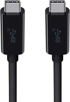 Linksys Belkin - USB-Kabel - USB-C (M) bis USB-C (M) - 5 A - 1 m - 4K Unterstützung - Schwarz (F2CU052BT1M-BLK)