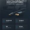 USB-C to DP Cable. M/M. Blue. 1.0m - Kabel - Digital/Daten (44931)