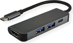 Value 12.99.1042 Schnittstellen-Hub USB 3.2 Gen 1 (3.1 Gen 1) Type-C Schwarz (12.99.1042)