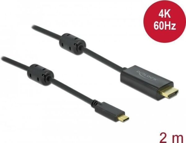 DeLOCK - Video- / Audiokabel - HDMI / USB - USB-C (M) bis HDMI (M) - 2