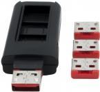 EXSYS EX-1114-R - USB-Portblocker - Rot (Packung mit 4) (EX-1114-R)