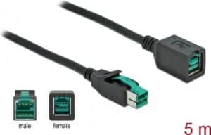 DeLOCK - PoweredUSB extension cable - USB PlusPower (12 V) (M) bis USB PlusPower (12 V) (W) 5