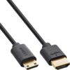 InLine - Ultra High Speed - HDMI-Kabel mit Ethernet - HDMI männlich zu mini HDMI männlich - 1