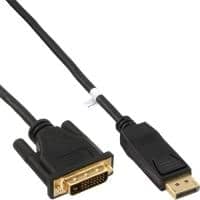 INLINE - DisplayPort zu DVI Konverter Kabel - Display Port (M) - DVI-D 24+1 (M) - 5 m - schwarz