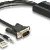 Delock - Spannungsversorgungs-/Audio-/Videoadapter - HD-15 (VGA)