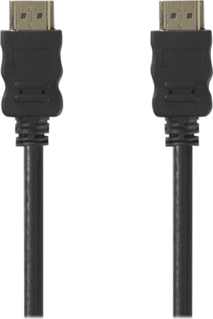 Nedis - HDMI-Kabel mit Ethernet - HDMI männlich zu HDMI männlich - 5 m - abgeschirmt - Schwarz - rund