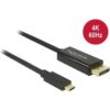 DeLOCK - Externer Videoadapter - USB-C - DisplayPort - Schwarz - Einzelhandel (85256)