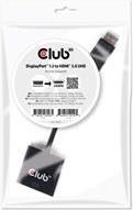 Club 3D - Video- / Audio-Adapter - DisplayPort / HDMI - DisplayPort (M) bis HDMI (W) - 20.3 cm - 4K Unterstützung