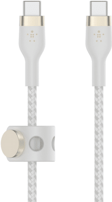 BELKIN PRO FLEX USB-C/USB-C CBL FAST C SILICONE CABLE SUPPORTS FAST CHA (CAB011BT2MWH)