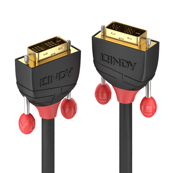 Lindy Black Line - DVI-Kabel - Single Link - DVI-D (M) bis DVI-D (M) - 10 m - rund