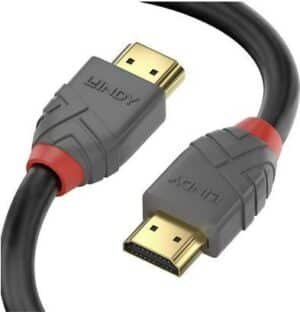 Lindy Anthra Line - HDMI mit Ethernetkabel - HDMI (M) bis HDMI (M) - 20 m - Dreifachisolierung - Schwarz - rund