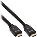 INLINE High Speed - HDMI mit Ethernetkabel - HDMI (M) bis HDMI (M) - 10 m - dreifach abgeschirmtes Twisted-Pair-Kabel - Schwarz - geformt