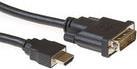 2 meter HDMI naar DVI-D adapterkabel 1x A male single link male (AC7520)