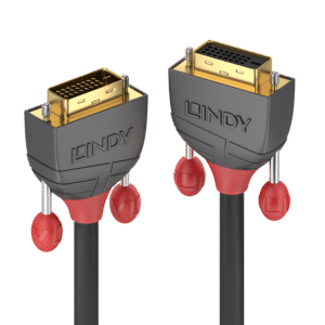 Lindy Anthra Line - DVI-Verlängerungskabel - Dual Link - DVI-D (M) bis DVI-D (W) - 5 m - Daumenschrauben - Schwarz