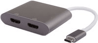 Microconnect USB3.1CHDMIX2 USB-Grafikadapter Schwarz (USB3.1CHDMIX2)