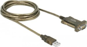 DeLOCK Adapter USB2.0 Type-A > 1 x Serial DB9 RS-232 - Serieller Adapter - USB - RS-232 x 1 - durchsichtig (64073)