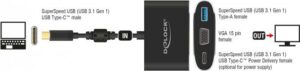 DeLOCK - Externer Videoadapter - VL101 - USB-C 3