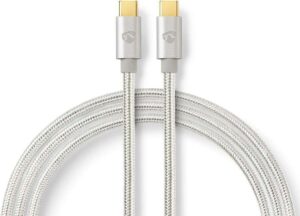 Nedis CCTB60800AL20 USB Kabel 2 m USB 2.0 USB C Silber (CCTB60800AL20)