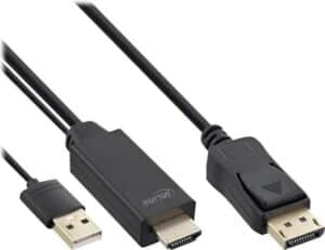 InLine HDMI to DisplayPort Converter Cable - Videokabel - HDMI