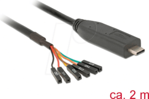 DeLOCK - Kabel USB / seriell - USB-C (M) bis 6-poliges TTL (W) getrennt 2