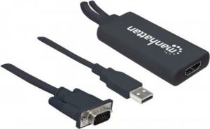 Manhattan VGA and USB to HDMI Converter - Externer Videoadapter - USB / VGA - HDMI