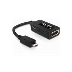 Delock Adapter - MHL Stecker > High Speed HDMI Buchse + USB micro-B Buchse (65314)