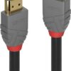 Lindy Anthra Line - HDMI mit Ethernetkabel - HDMI (M) bis HDMI (M) - 10 m - Dreifachisolierung - Schwarz - rund